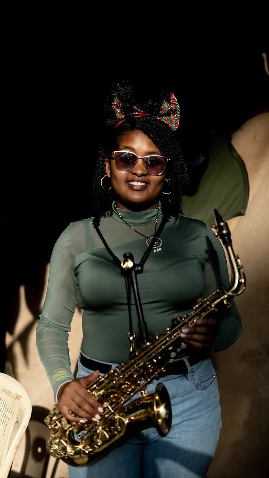 Saxy Hany playing the saxophone